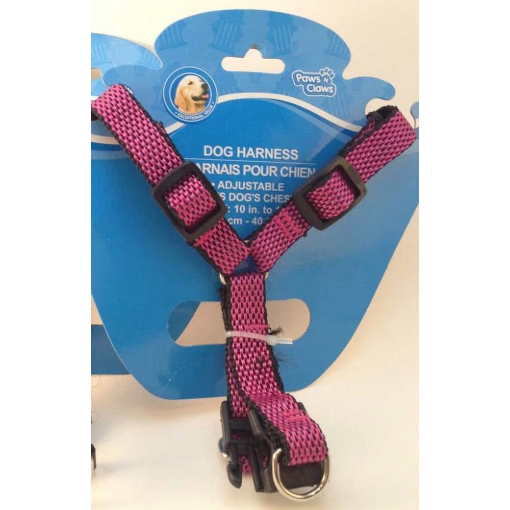 Dog Harness Adjustable, 18-24 in. Size M - Paws and Claws